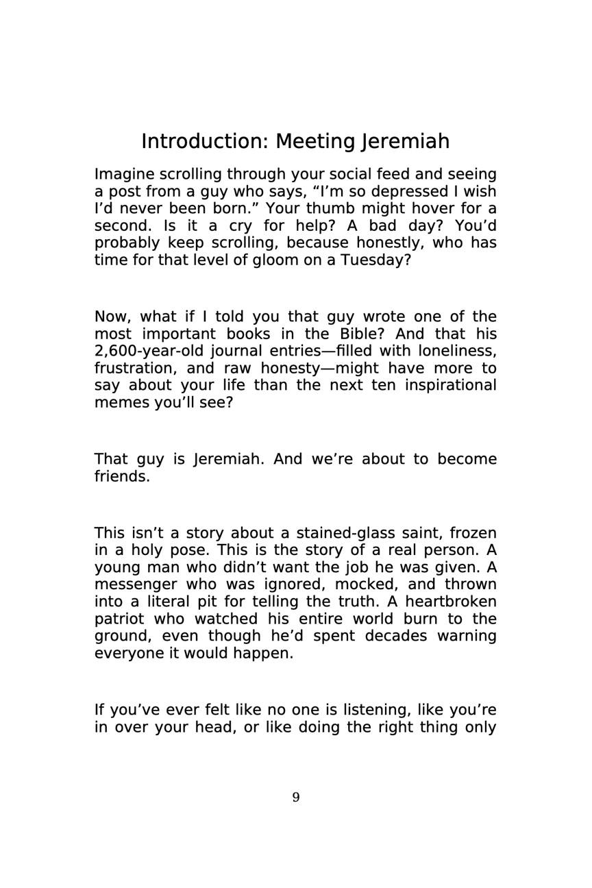 Jeremiah's Journey (pgs 187) Paperback
