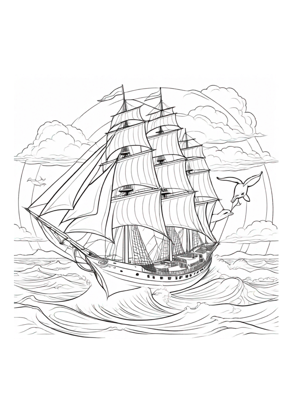 Sail Boats - Adult Coloring Book