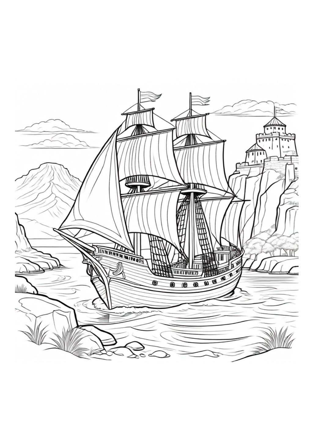 Sail Boats - Adult Coloring Book