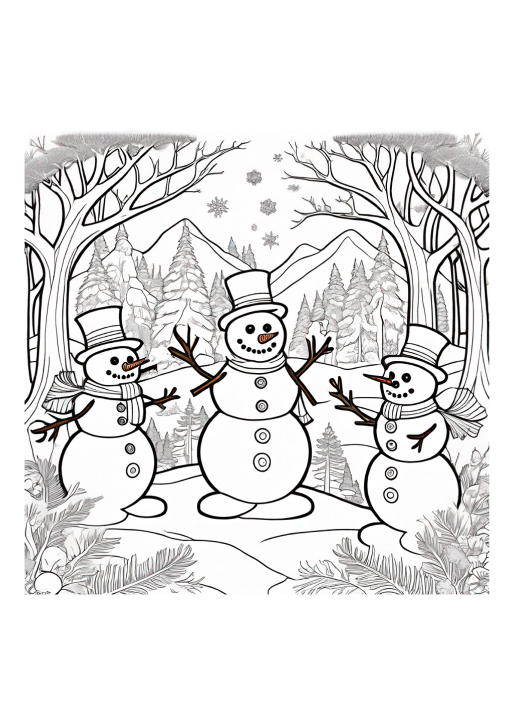 Snowmen - Colorbook - Paperback