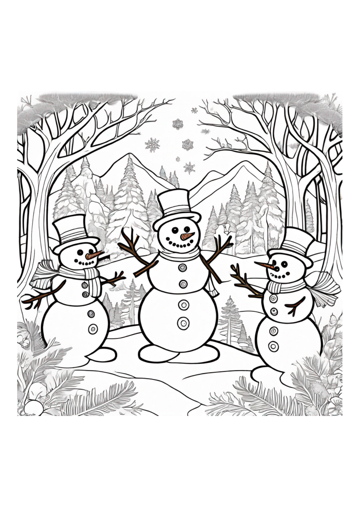Snowmen - Colorbook - Paperback