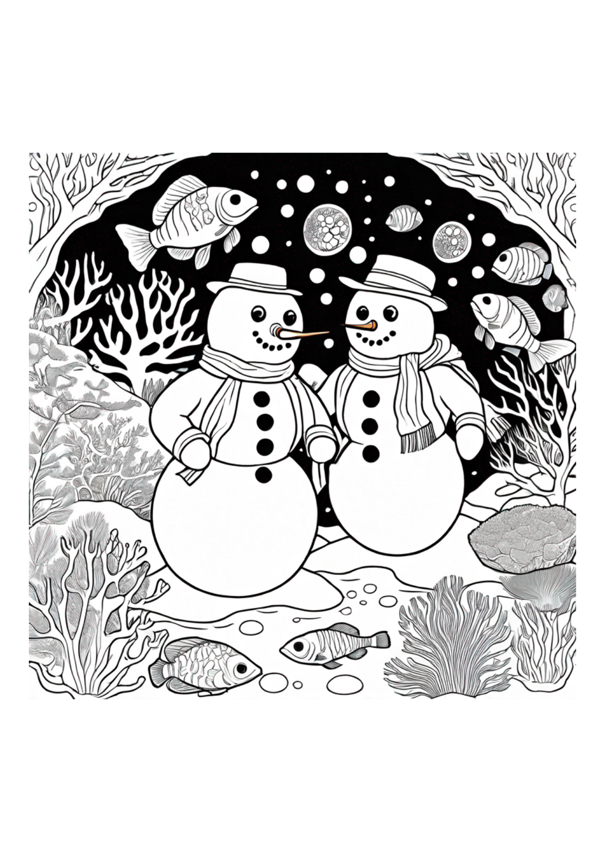 Snowmen - Colorbook - Paperback