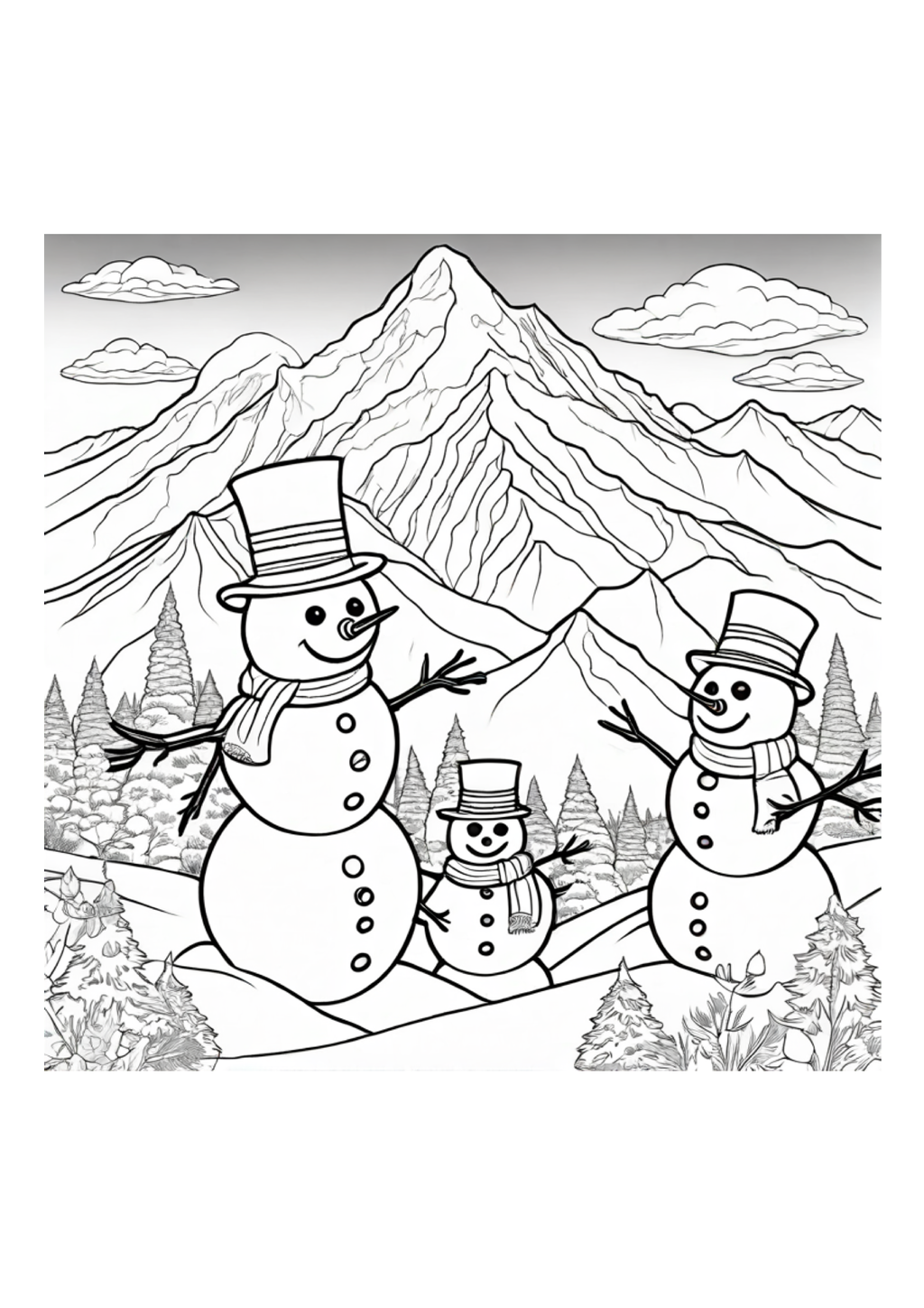 Snowmen - Colorbook - Paperback