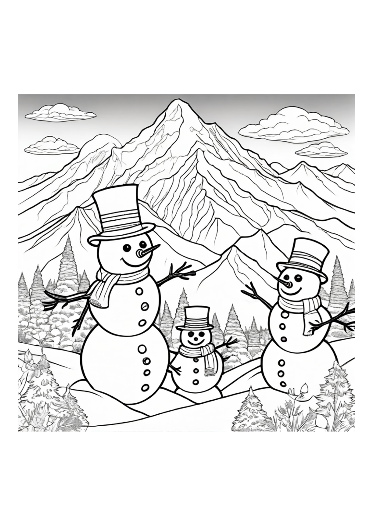 Snowmen - Colorbook - Paperback