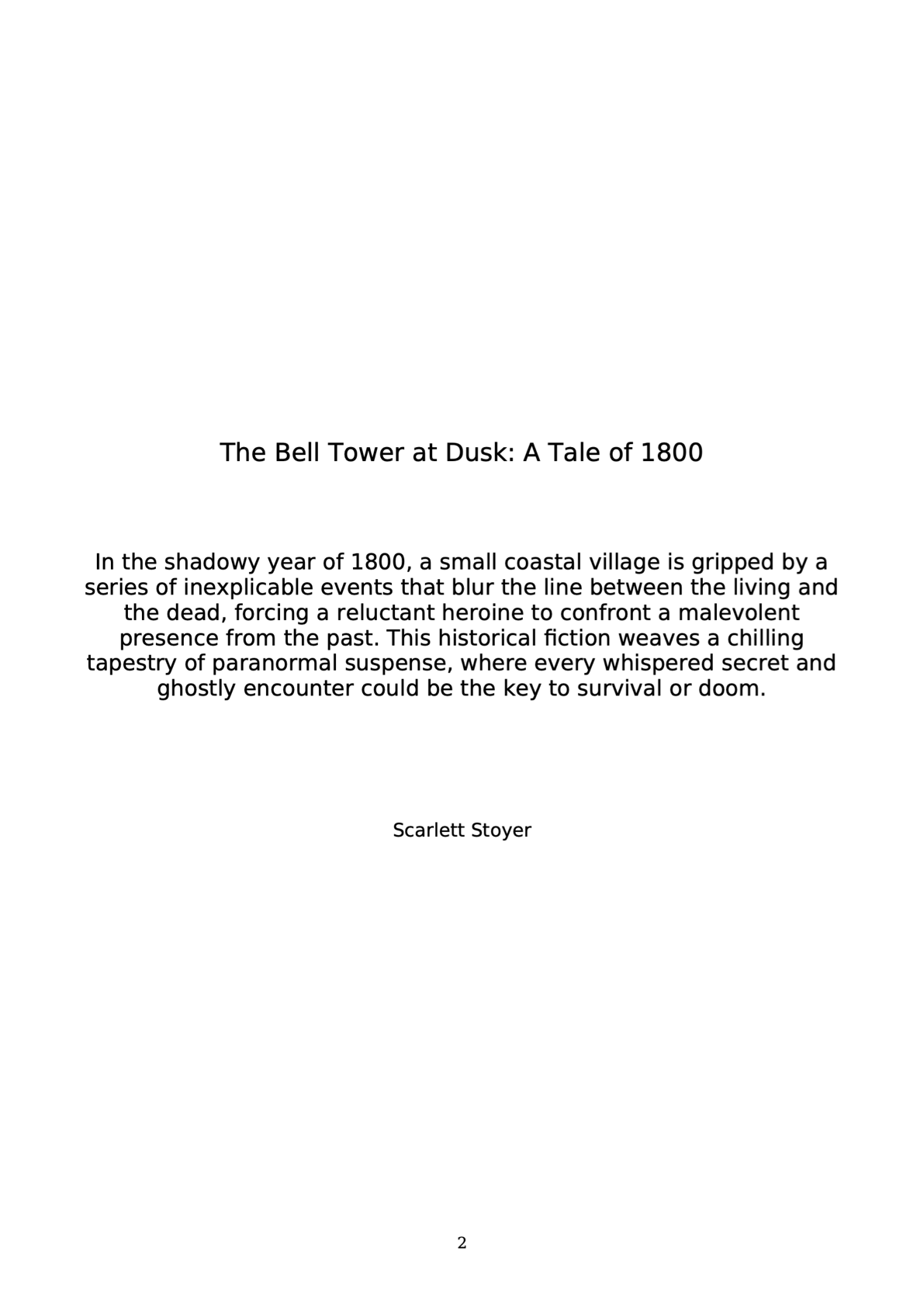 The Bell Tower at Dusk - Paperback