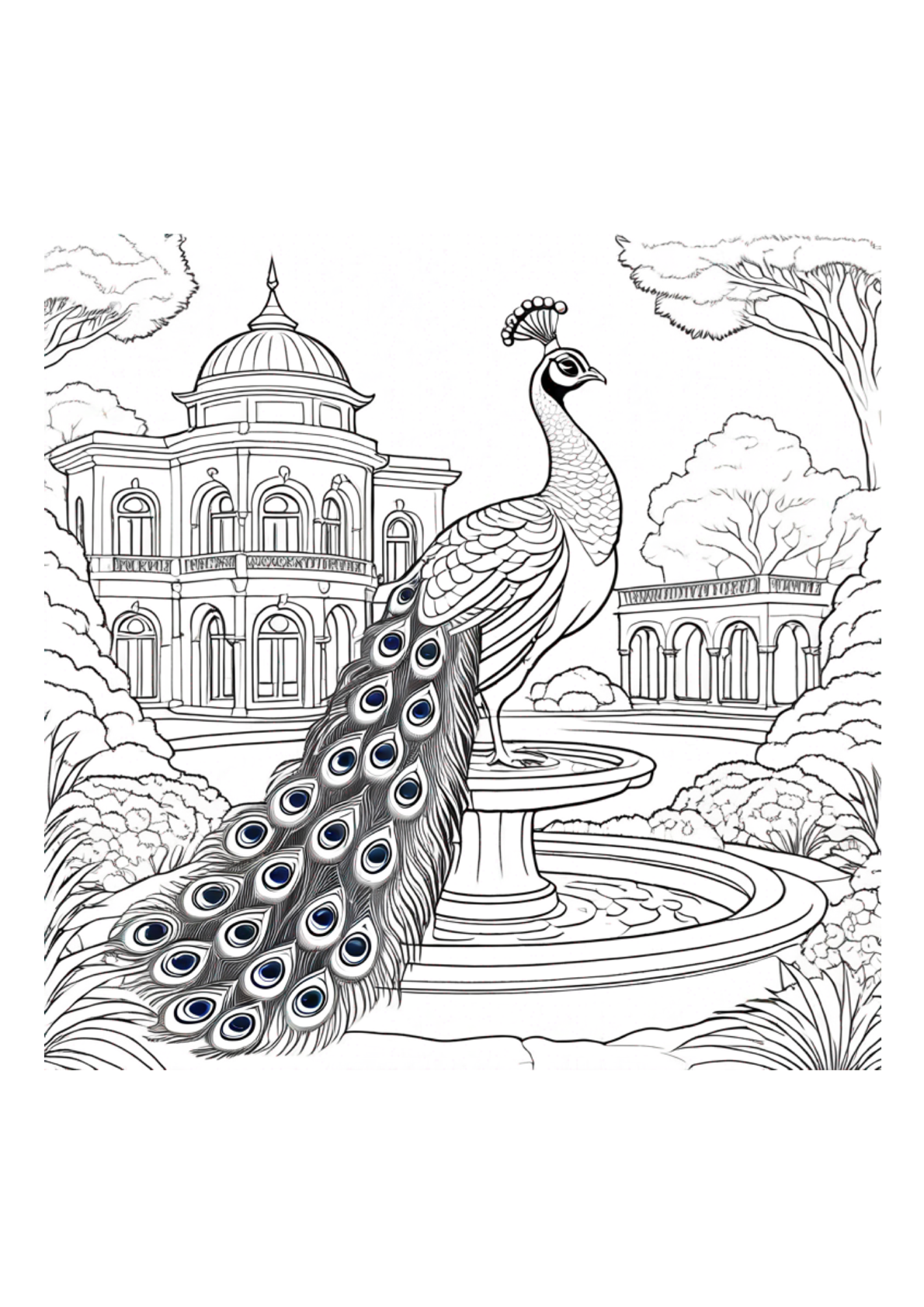 Variety of Birds Coloring Book: Beautiful Birds and Nature (40 Pages) Paperback