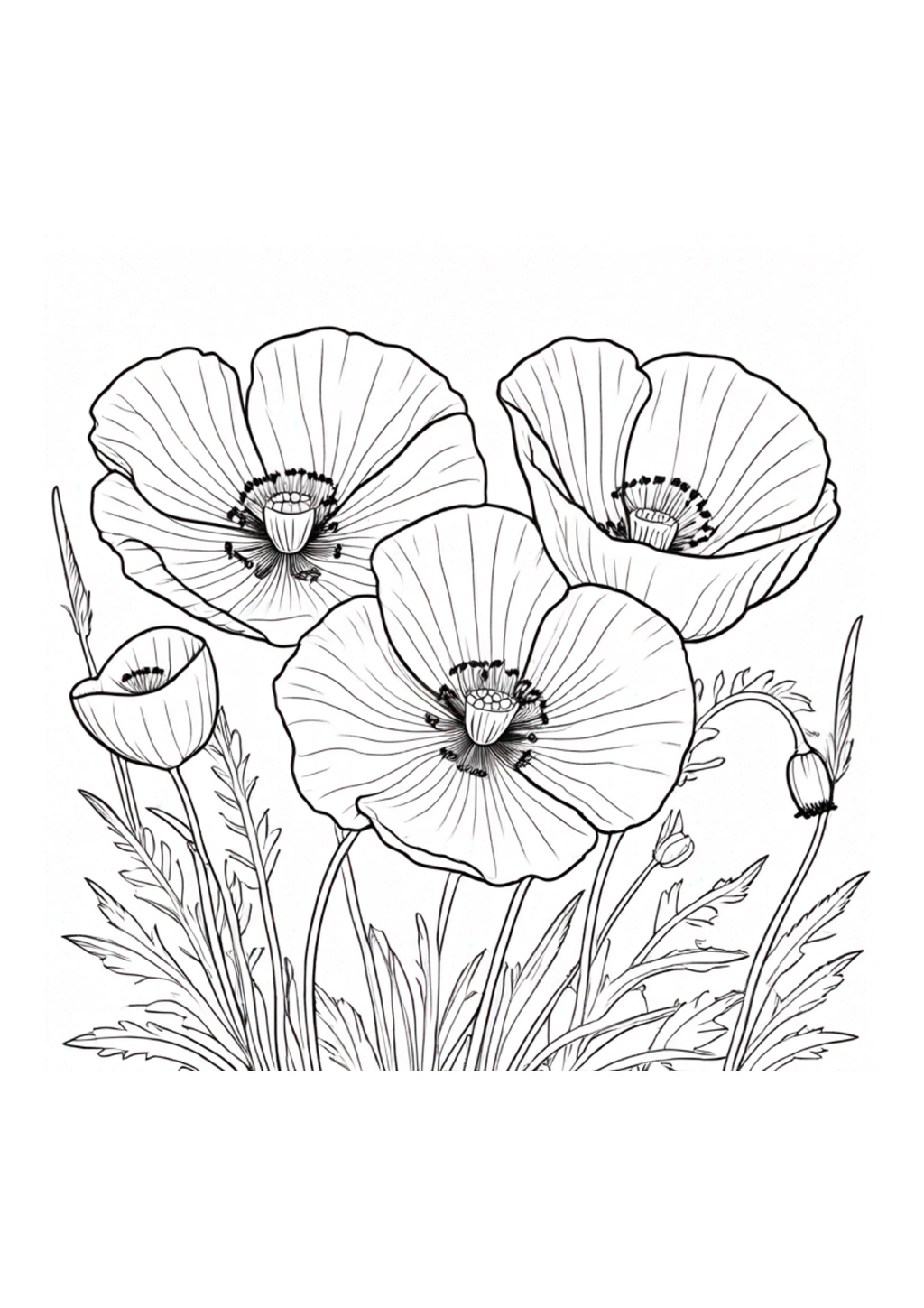 Wild Flowers - Adult Coloring - Paperback