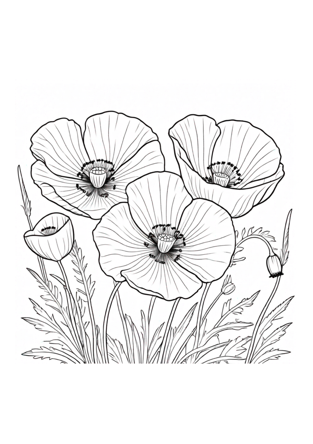 Wild Flowers - Adult Coloring - Paperback