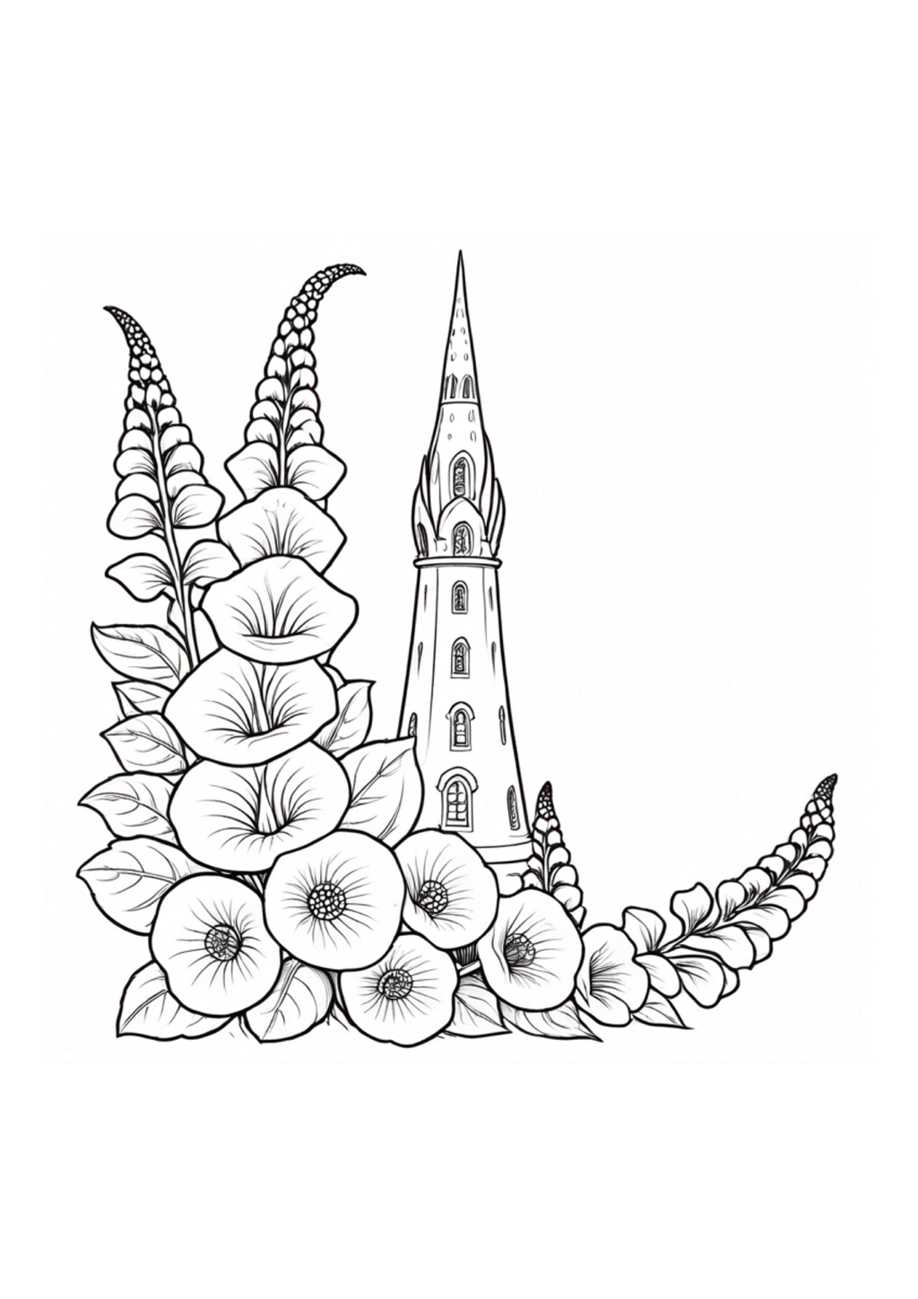 Wild Flowers - Adult Coloring - Paperback