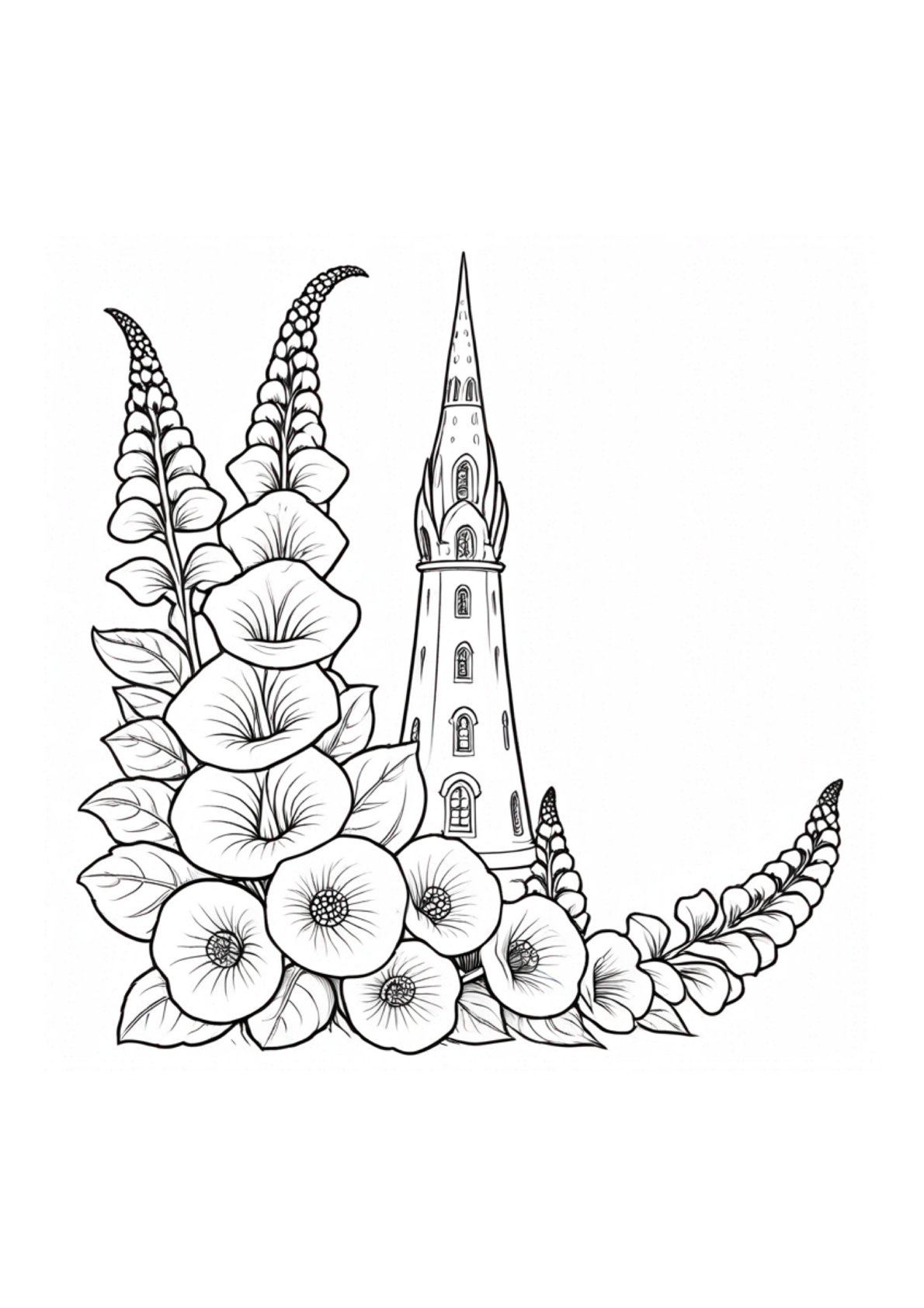 Wild Flowers - Adult Coloring - Paperback
