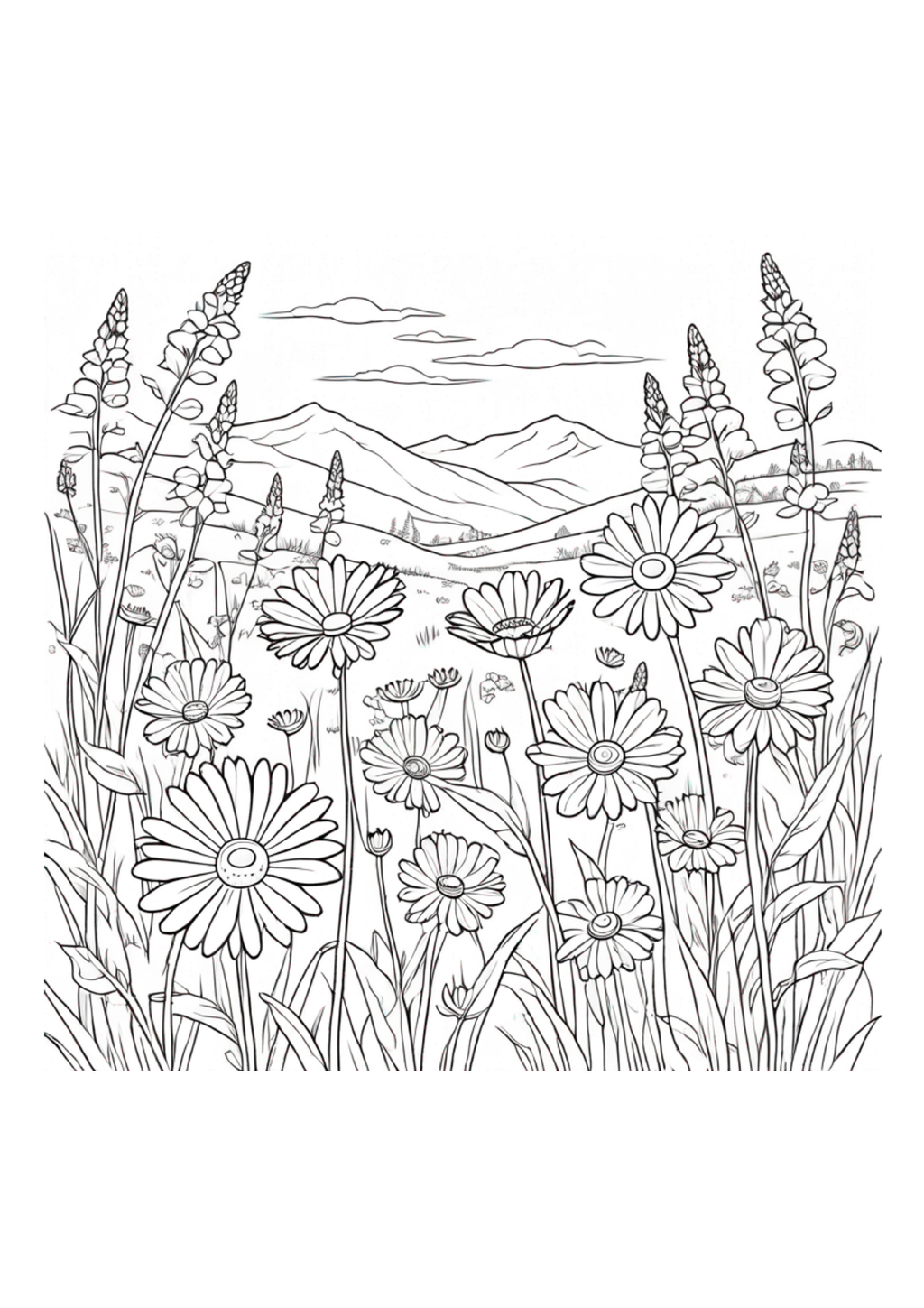 Wild Flowers - Adult Coloring - Paperback